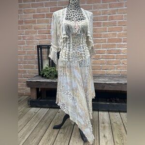 Jane Woolrich England Nightdress And Capelet Cover Silk Fairy Whimsigoth